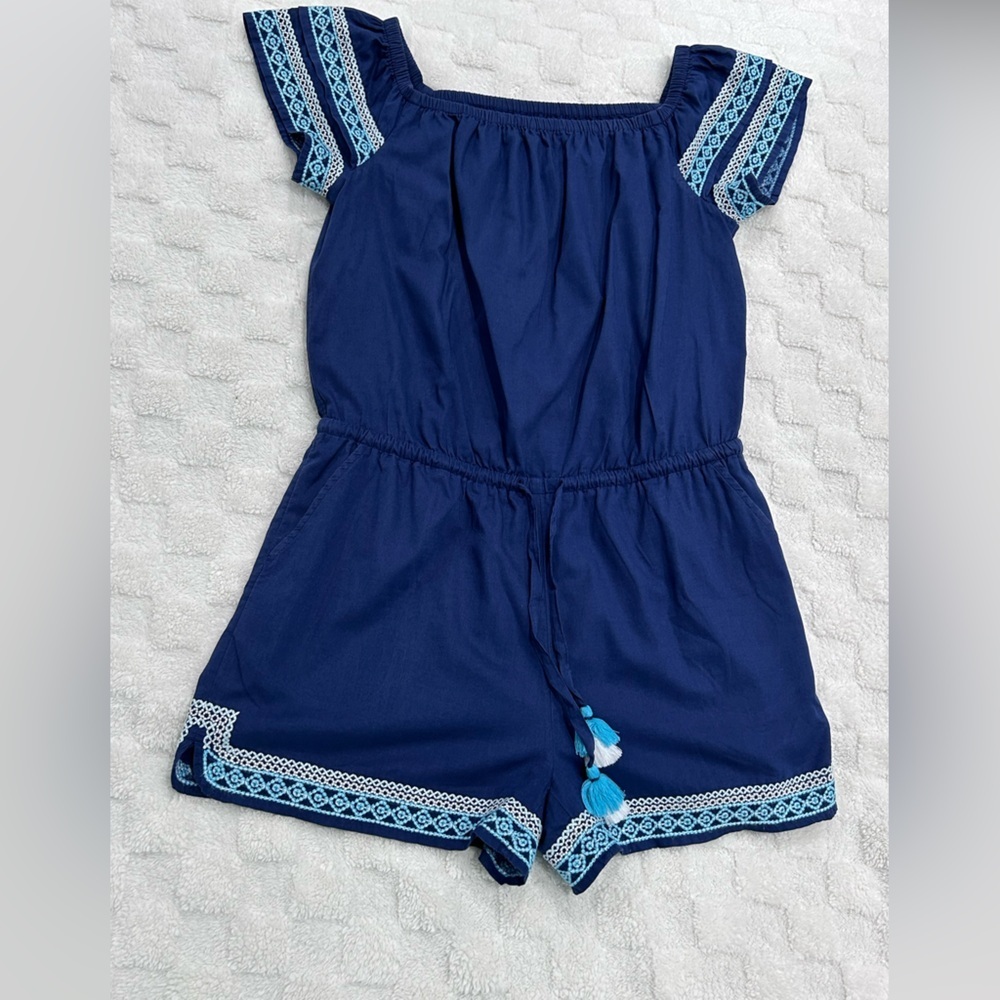 Vineyard Vines Women's Embroidered Off The Shoulder
Preppy Adorable Romper
